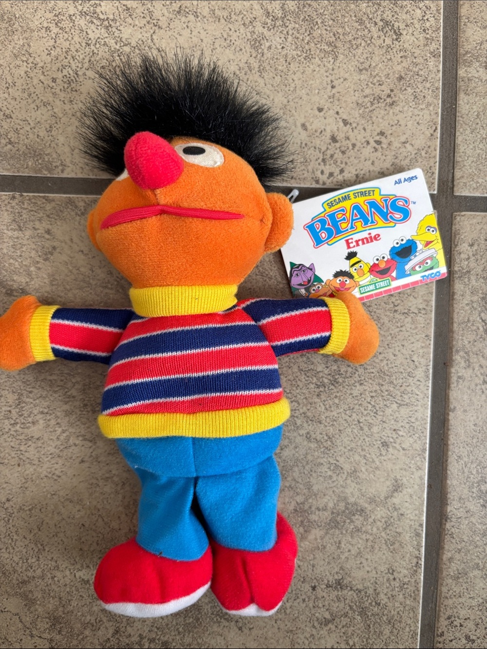 Tyco Sesame Street Beans Ernie Plush